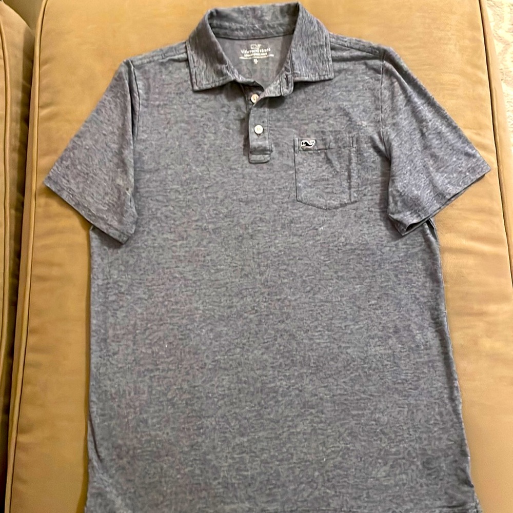 Vineyard Vines boys XL (18) “Edgartown Polo” striped short sleeve shirt